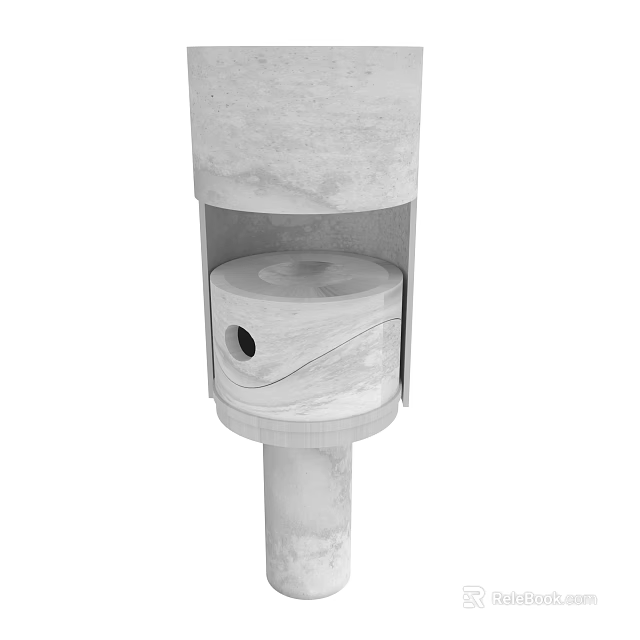 Detailed Engine Internal Structure Showcasing Cylinder Piston And Metal Components 3d model 
