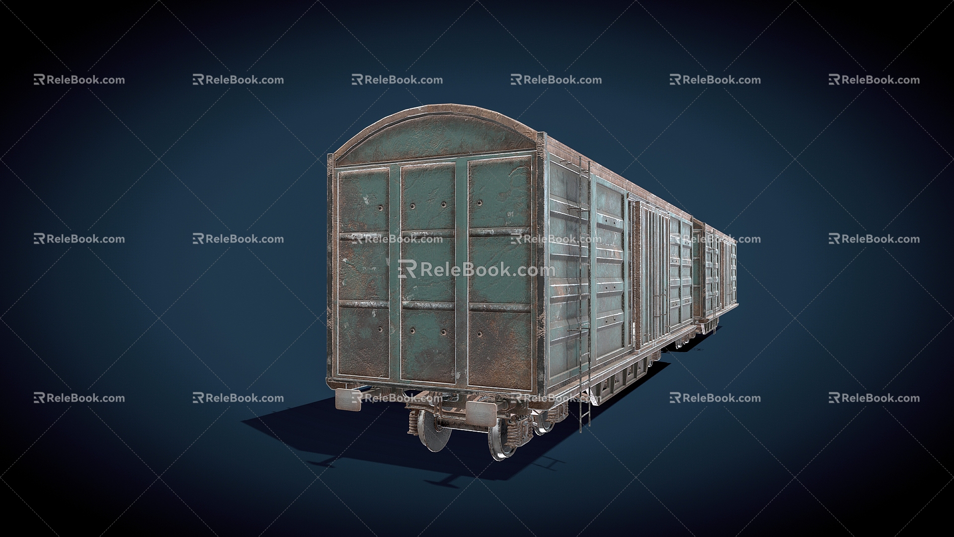 Old train car, old trunk wagon 3d model