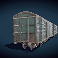 Old train car, old trunk wagon 3d model