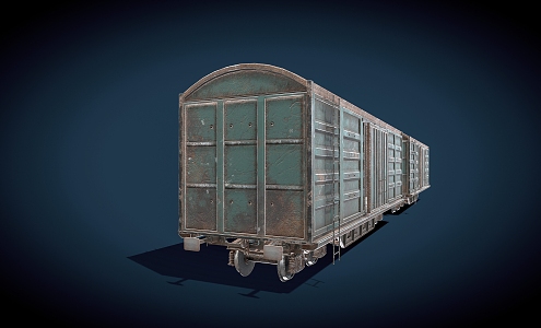 Old train car, old trunk wagon 3d model