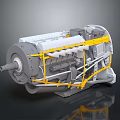 Hyundai Engine Super Engine Super Engine Racing Engine 3d model