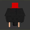Daily Life Product Black Base Red Top Button Switch Design Feature