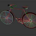 Classic Black Bicycle With Brown Seat And Black Handlebars Vintage Design