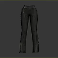 Stylish Modern Leather Pants With Side Lace Up Details And Slim Fit Design