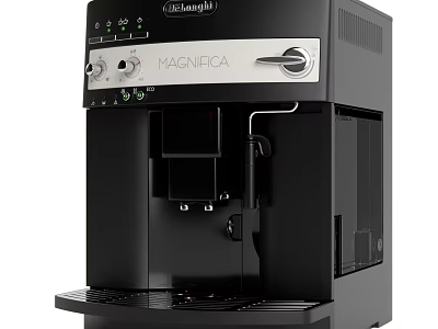 Modern Black DeLonghi Magnifica Automatic Espresso Coffee Machine For Kitchen Appliances 3d model