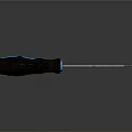 Blue Black Screwdriver With Slip Resistant Handle And Silver Metal Shaft