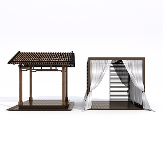 New Chinese style pavilion awning gazebo 3d model