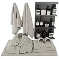 Soft Cotton Towels Bathrobe Slippers and Toiletries for Daily Washing Essentials