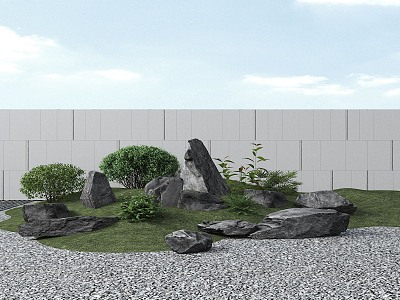 Courtyard landscape stone model