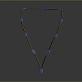 Elegant Blue Gemstone Necklace With Metallic Chain And Teardrop Pendants