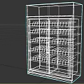 Double Door Glass Display Freezer With Green Top And Multi Layer Shelves