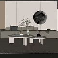 Modern coffee table coffee table combination 3d model
