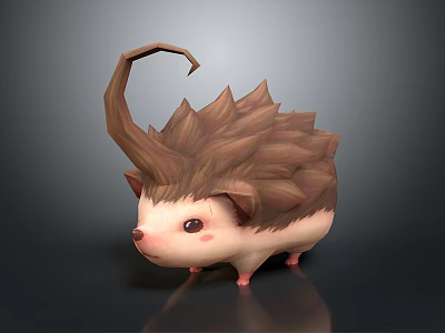 Cute Reptile 3D Model With Long Horn Brown Spines Pink Nose And Tiny Feet 3d model Cute Reptile 3D Model With Long Horn Brown Spines Pink Nose And Tiny Feet 3d model