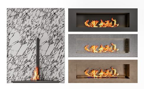 Modern Fireplace 3d model