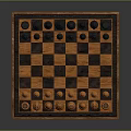 Wooden Chessboard With Checkered Pattern And Neatly Arranged Black White Chess Pieces