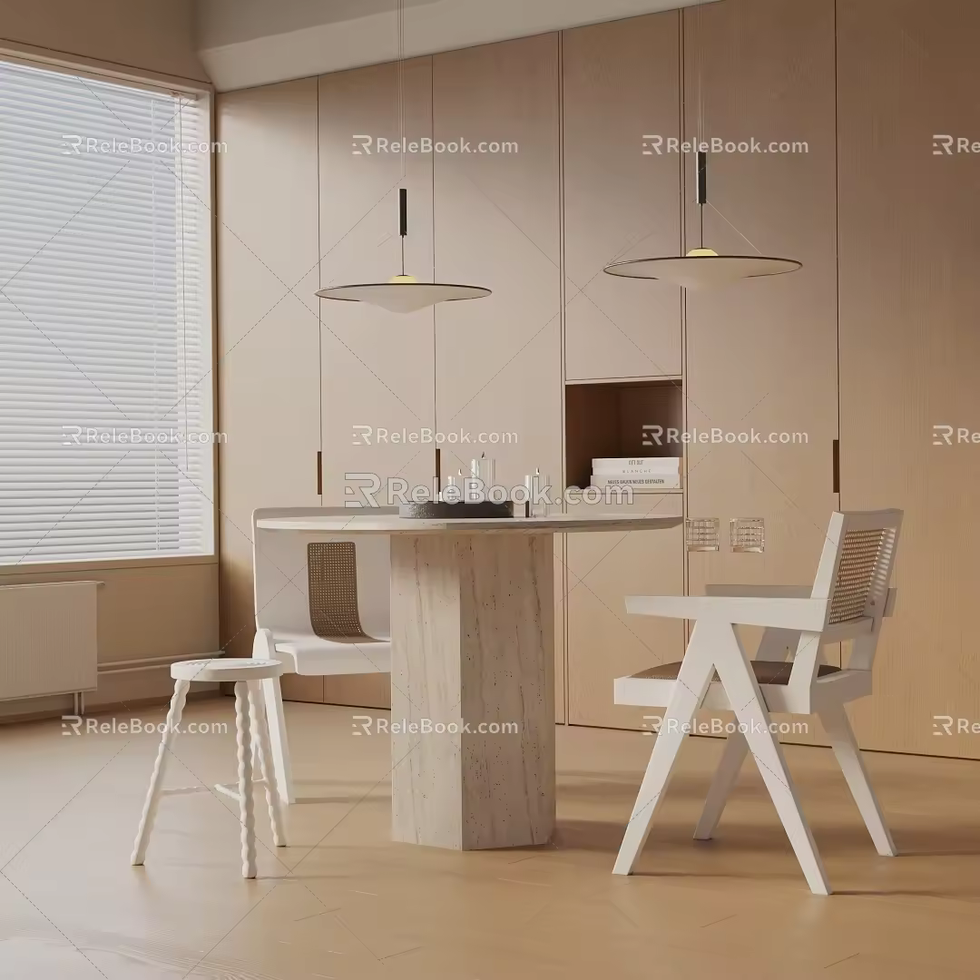 Modern table combination 3d model