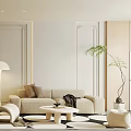 Modern Dining Living Room Interior With Open Design Island Counter And Bar Stools