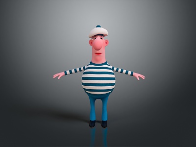 Prisoner Man Male Handsome Male Young Juvenile Male Character Boy 3d model