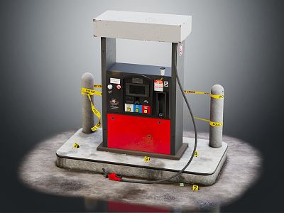 modern tanker gas pump filling station model