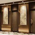 Luxurious Hotel Corridor With Wooden Doors Decorative Paintings Plush Carpet And Warm Lighting