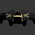 Tactical Combat Armor With Gold Accents Helmet And Camouflage Pants