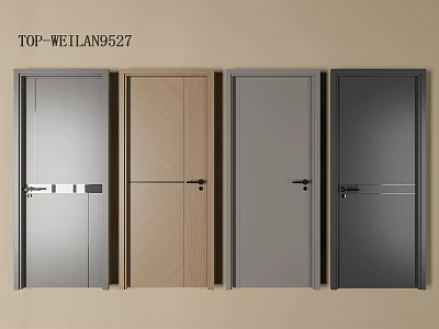 Modern Hinged Doors In Various Colors And Sleek Finishes For Home Interiors 3d model