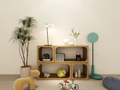 Living Room Entrance Cabinet Bookcase Modern Bookcase Storage Cabinet Bogu Rack Wooden Block Storage Cabinet Multifunctional Cabinet Chinese Side Cabinet 3d model