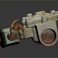 Mechanical Valve With Metal Construction Colored Wiring And Flange Interface 3d model