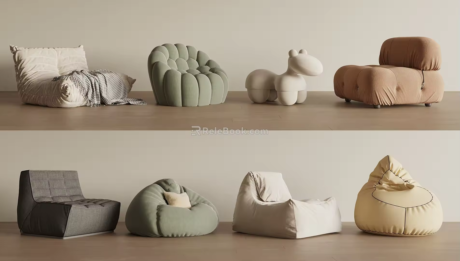 Modern Lazy Sofa 3d model