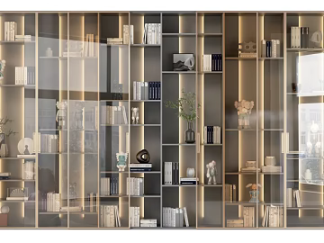 Modern bookcase (ID:ggajh778278)