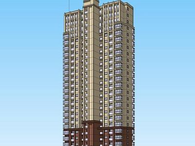 New classical high-rise residential model