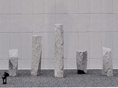 Jingshi Strip Stone Sliced Stone Granite Courtyard Stone Set Stone Block 3d model