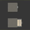 Two Metal Filing Cabinets With Multiple Drawers And Grey Finish On Reflective Surface