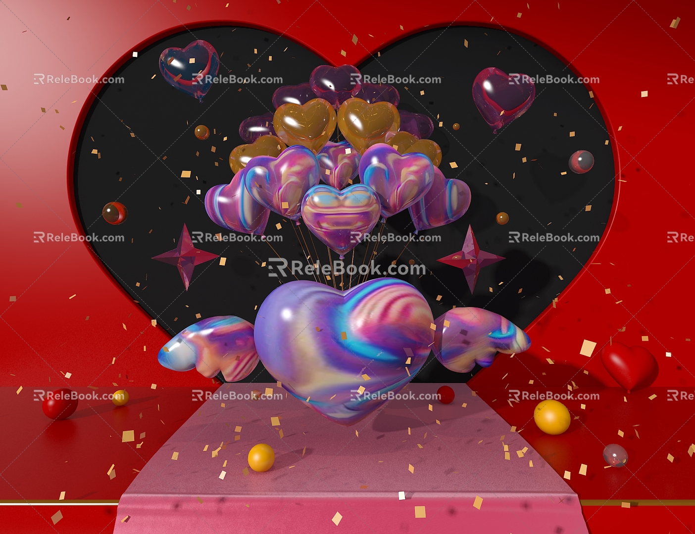 Meichen Balloon Love Balloon 3d model