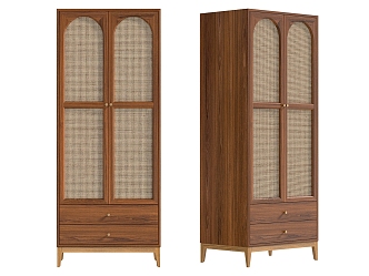 Solid Wood Wardrobe Side Cabinet Double Door Cabinet Solid Wood Cabinet Solid Wood Side Cabinet Dining Side Cabinet 3d model