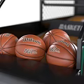 Fun Interactive Basketball Shooting Amusement Equipment With Hoops Movable Wheels And Balls