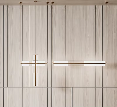 Modern Pendant Light In Open Kitchen With Minimalist Design And Metallic Accents 3d model