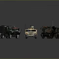Military Vehicles Showcasing Different Camouflage Patterns Armored Structures And Tactical Designs 3d model