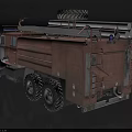 Heavy Duty Off Road Utility Vehicle With 6x6 Wheels And Roof Mounted Equipment