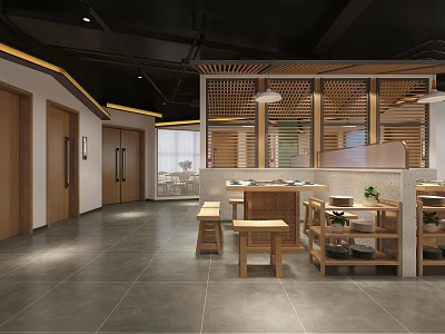 New Chinese Hot Pot Shop 3d model