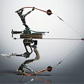 Compound Bow Modern Mechanical Design Metal Frame Tactical Weapon With Adjustable Bowstring And Detailed Components 3d model