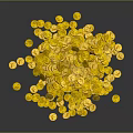 Pile Of Shiny Golden Coins As Daily Living Supplies For Home Decoration Use
