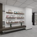 Modern Office Aerial View Layout With Work Desks Chairs Sofa Area And Green Plants