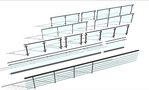 Fence guardrail 3d model