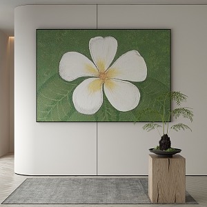 Modern plant painting decorative painting 3d model