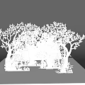 Intricate Paper Cut Forest Art With Detailed Trees And Soft Light