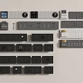 Switch socket hotel switch hotel switch guest room switch intelligent switch conjoined switch socket 3d model