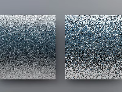Two Different Textured Silver Metallic Sheets With Gradient And Embossed Surfaces 3d model