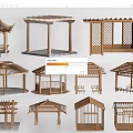 Modern landscape gallery landscape pavilion landscape framework pavilion skeleton 3d model