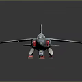 Vintage Green Camouflage Fighter Jet With Round Badges Twin Engines And Cockpit